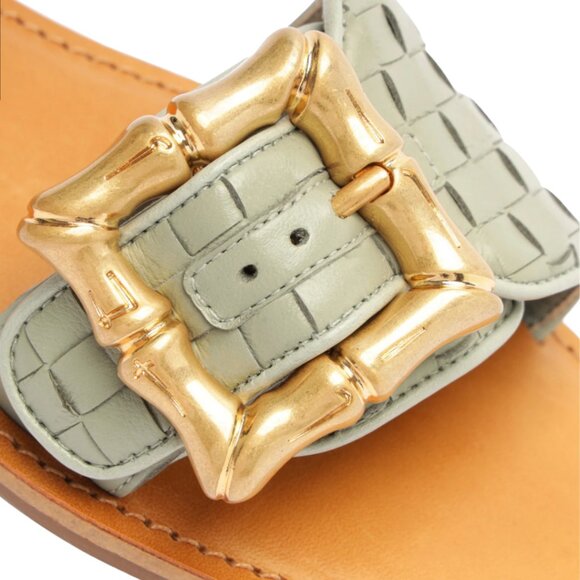 Schutz Enola Woven Leather Sandal – Size 8.5 (Green) - Picture 2 of 3